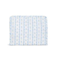 Medium Roadie Blue Ribbon Floral Zip Pouch