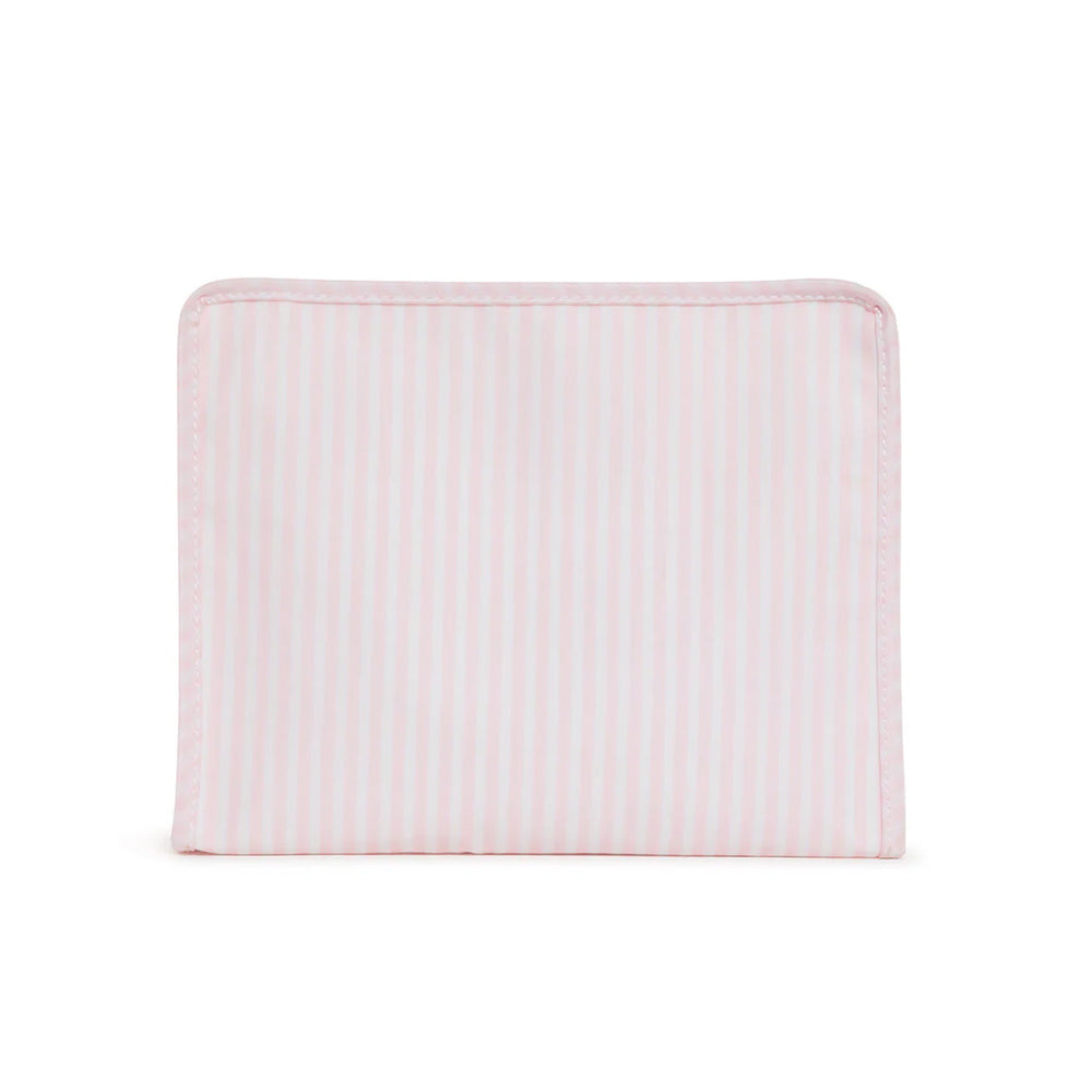Medium Roadie Pimlico Stripe Pink Zip Pouch