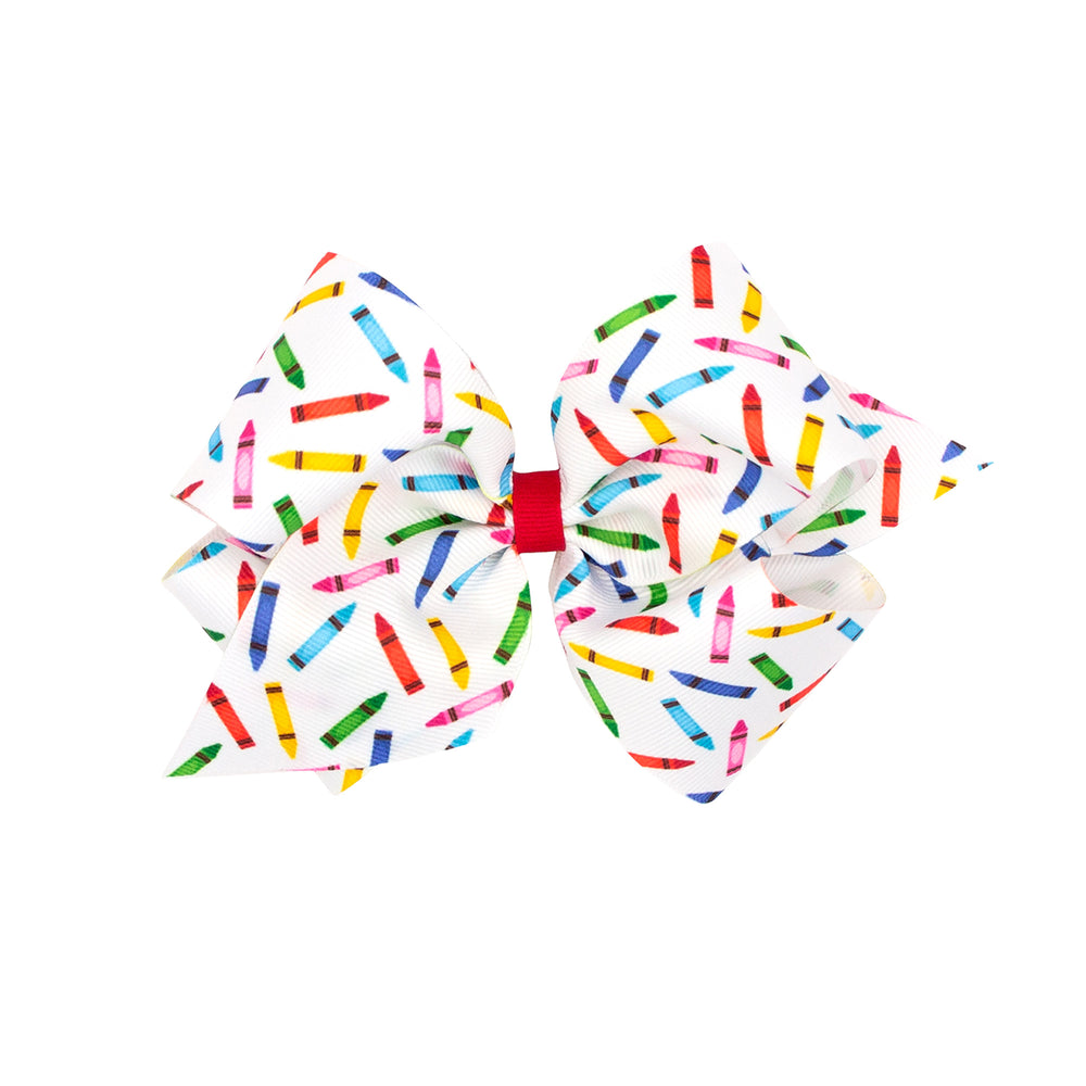 Crayon Print Bow