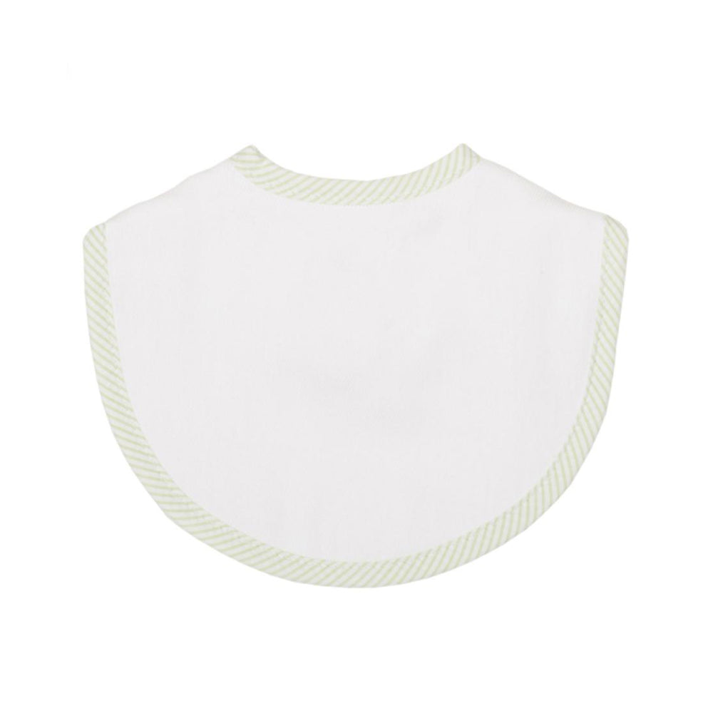 Green Seersucker Bib