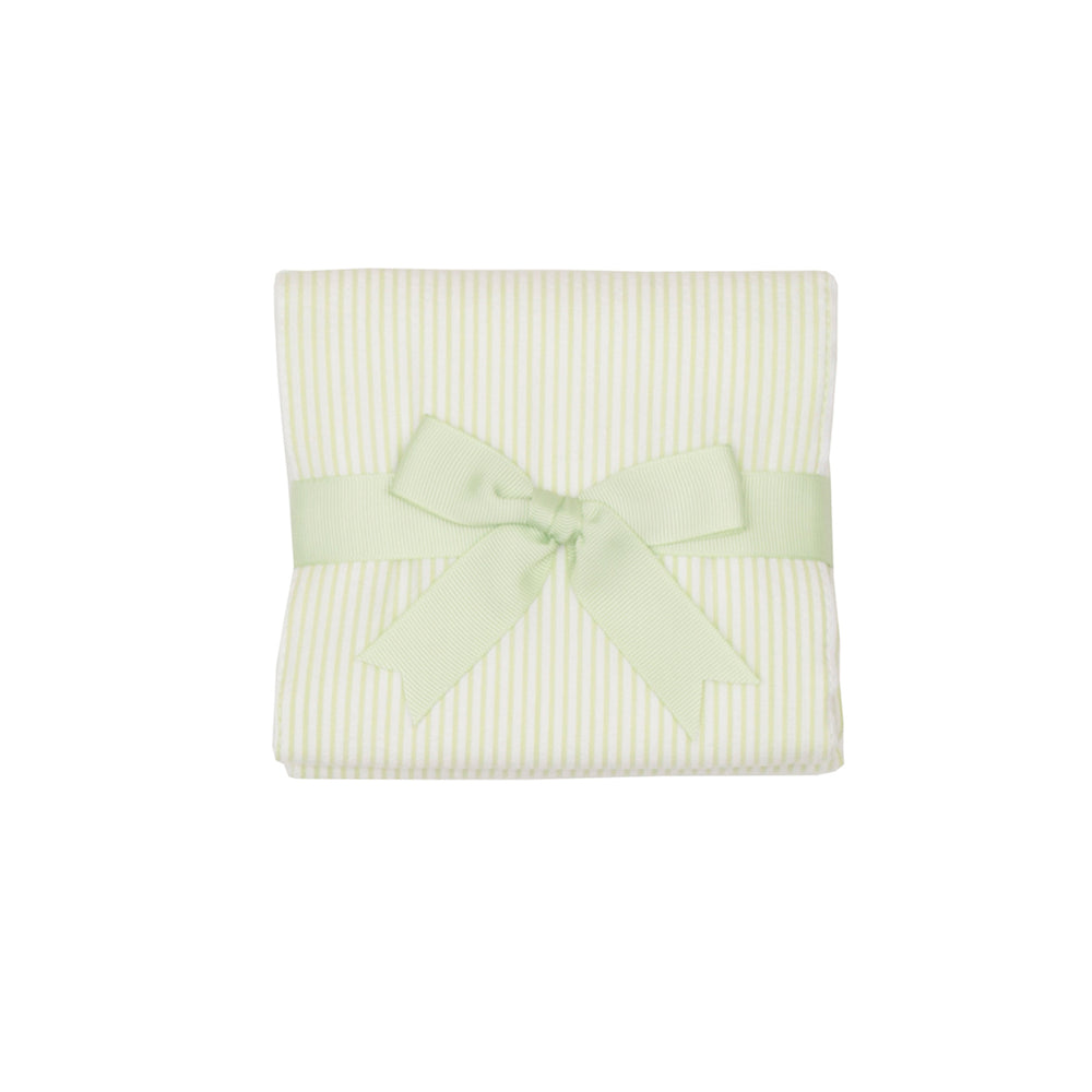 Green Seersucker Burp Cloth