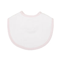Pink Seersucker Bib