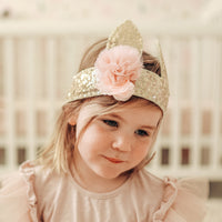 Gold Sequin Bunny Crown