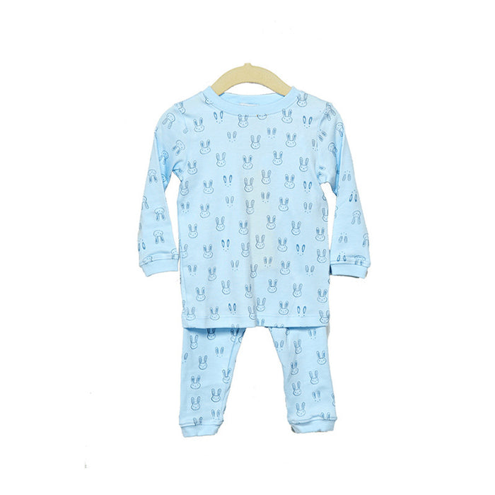Pima Cotton Blue Bunny Pajama Set