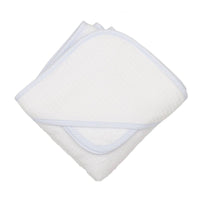 Blue Seersucker Hooded Towel Set