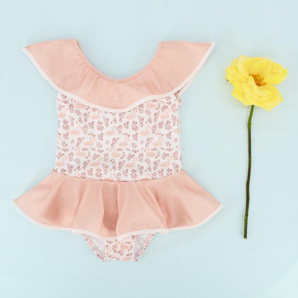 Swan Ruffled Swimsuit
