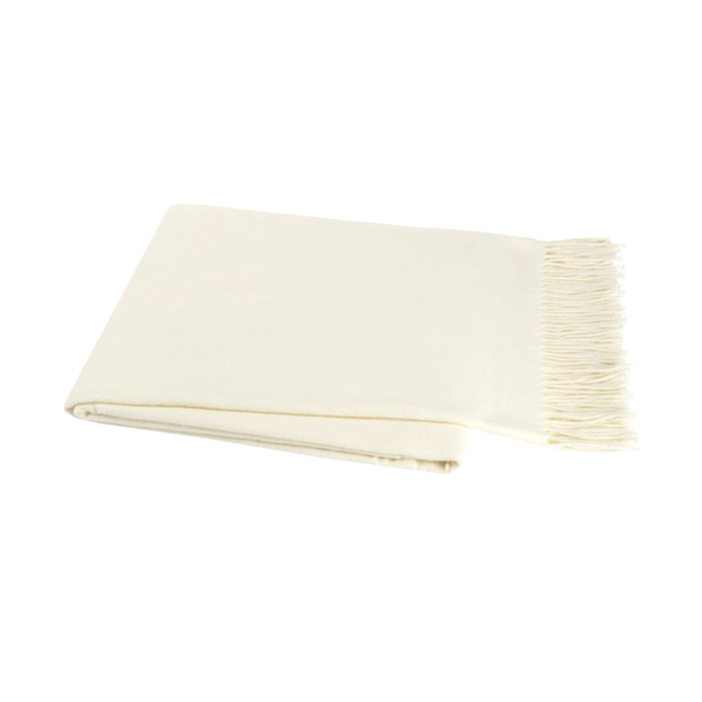 Italian Herringbone Nursery Throw in Ecru