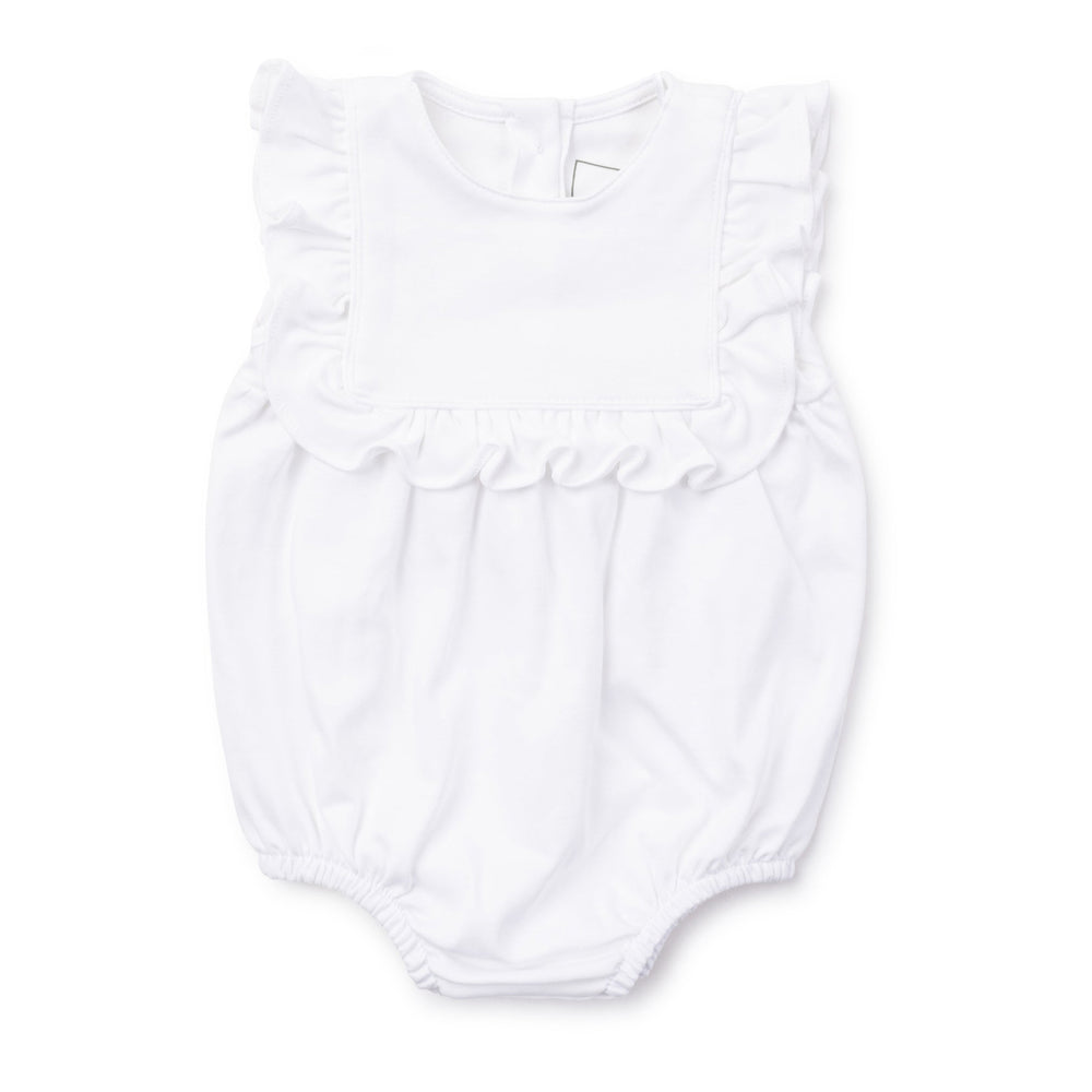 Pearl White Ruffled Bubble