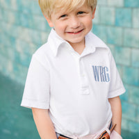 White Pima Cotton Polo