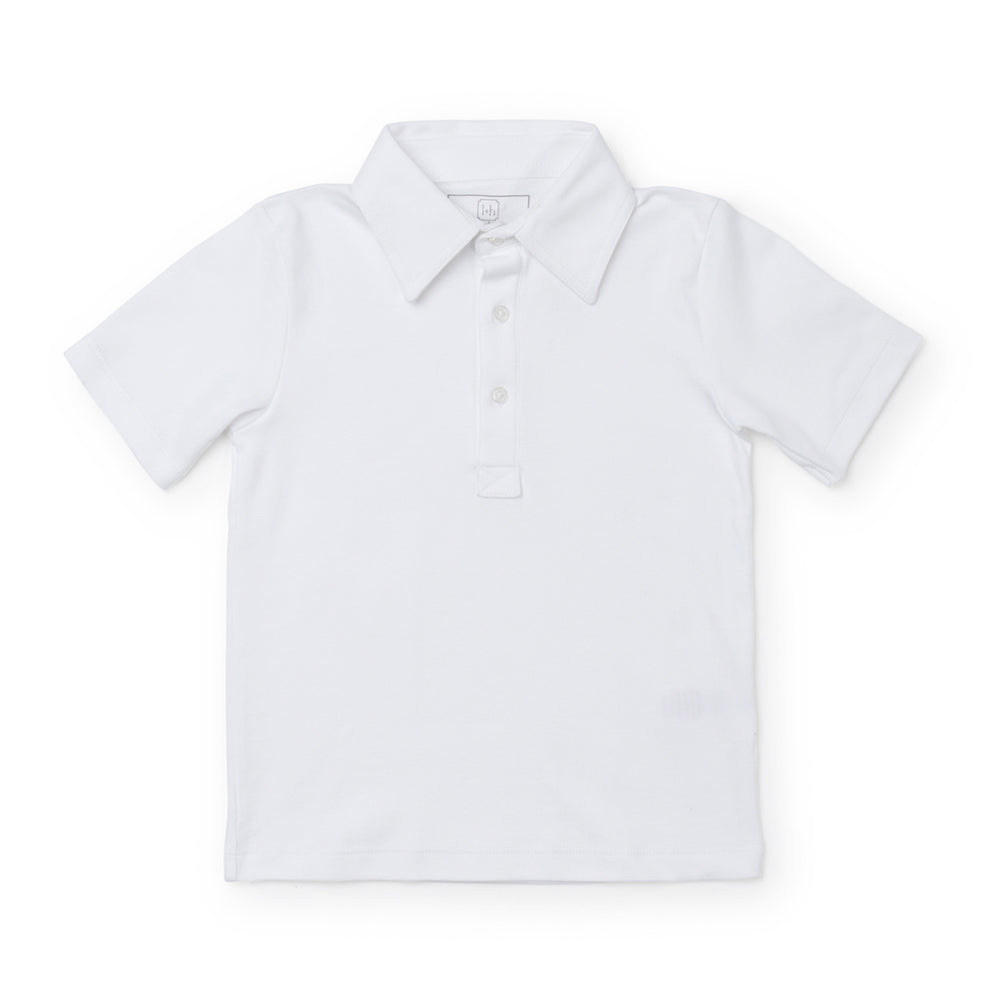 White Pima Cotton Polo