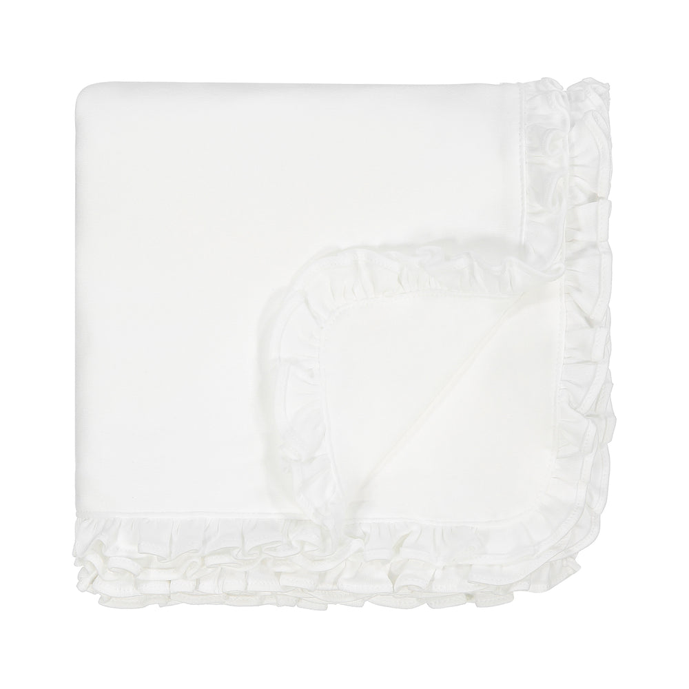 Ruffled Edge Pima Blanket