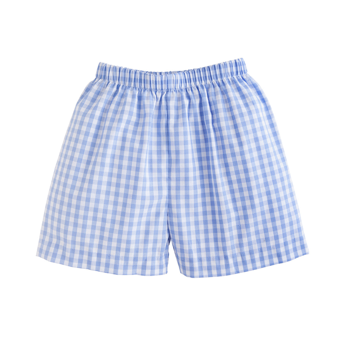 Cornflower Blue Gingham Shorts Peaches