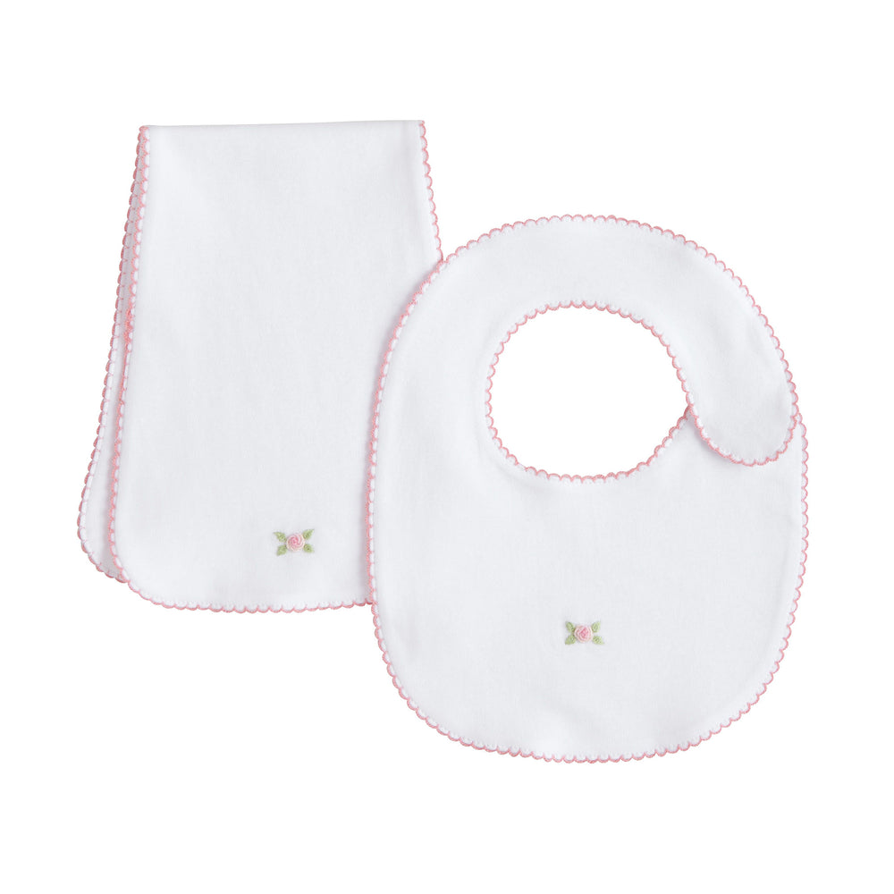 Rose Pinpoint Bib n' Burp Set