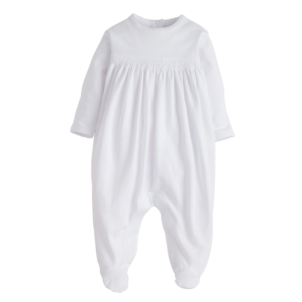 White Welcome Home Layette Footie