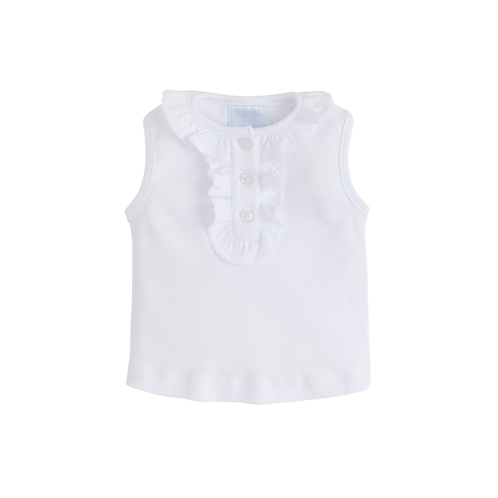 Ruffled Henley White