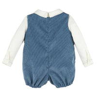 Classic Navy Corduroy Romper Set for Him