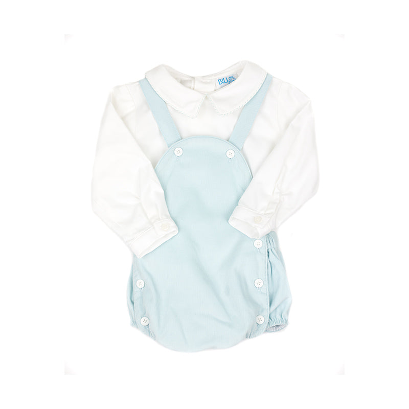 Mint Corduroy Romper Set