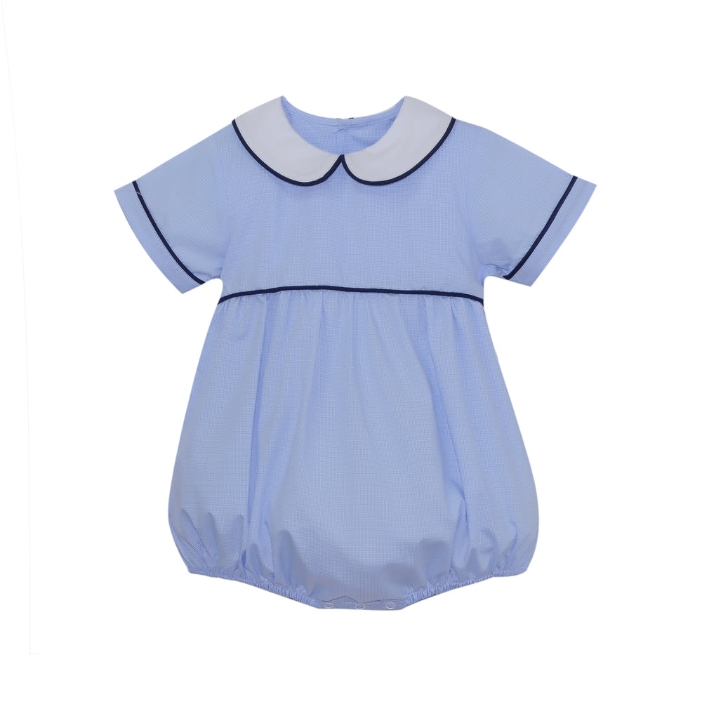 Covington Bubble Blue Microcheck