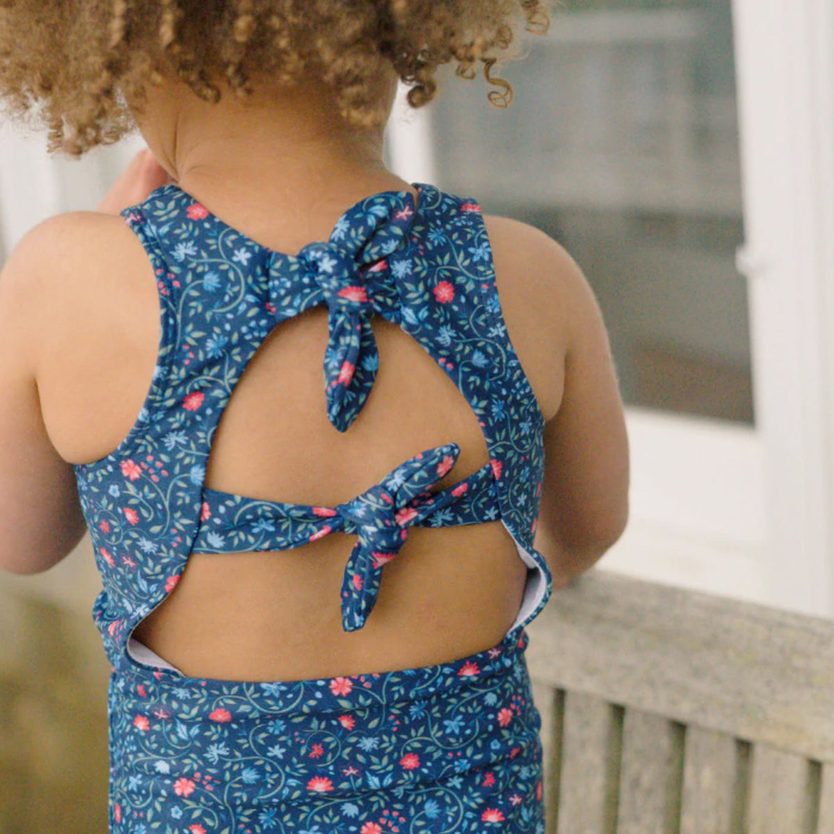 Midnight Vineyard Double Bow One Piece – Peaches