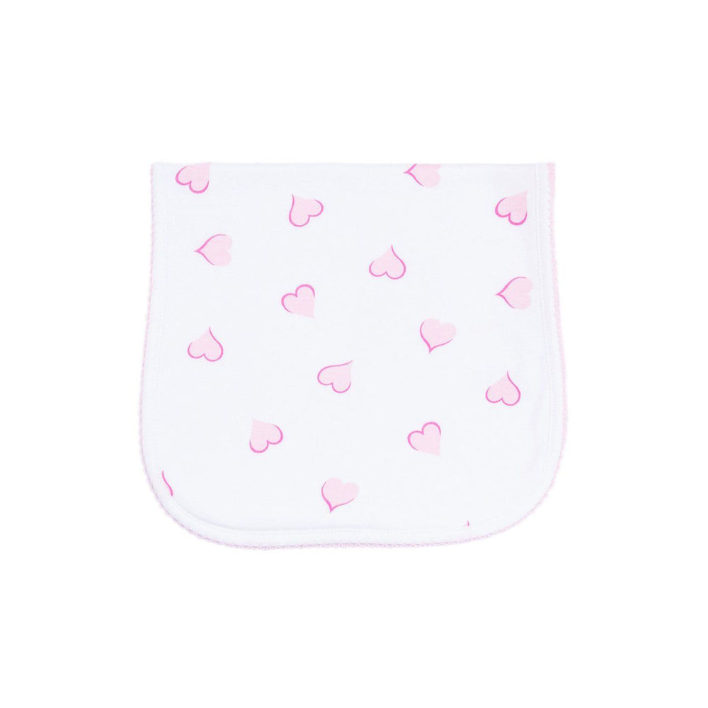 Heart Print Burp Cloth