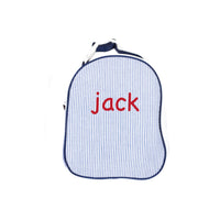 Navy Seersucker Lunchbox