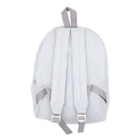 Grey Seersucker Backpack