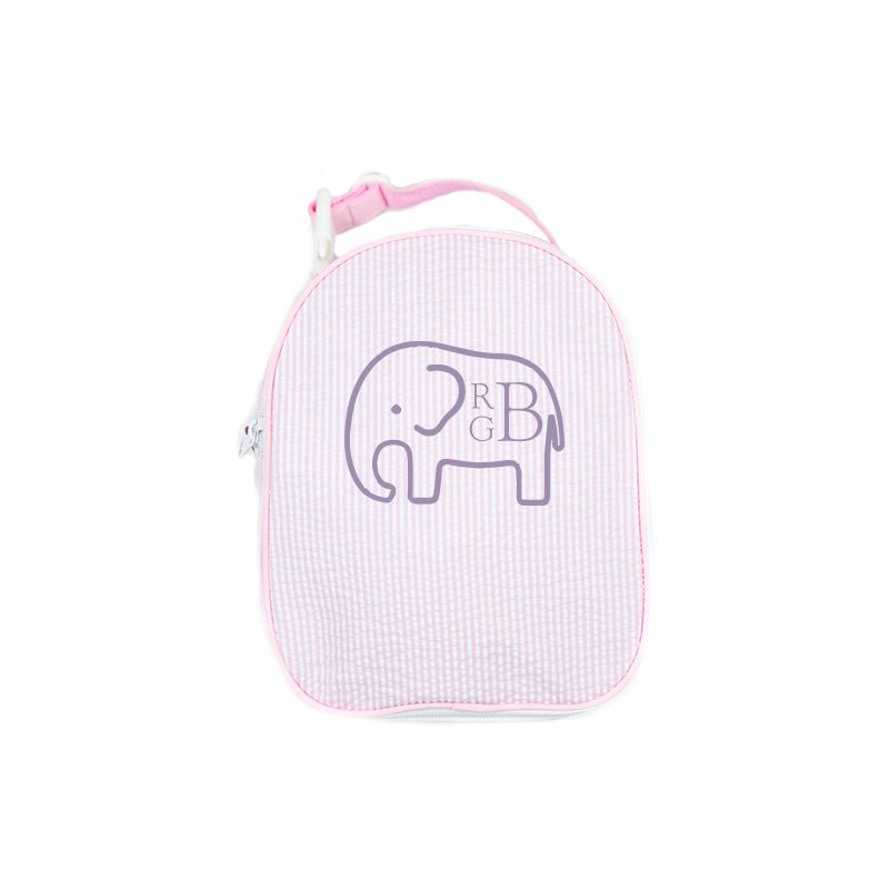 Pink Seersucker Lunchbox