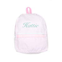 Pink Seersucker Backpack
