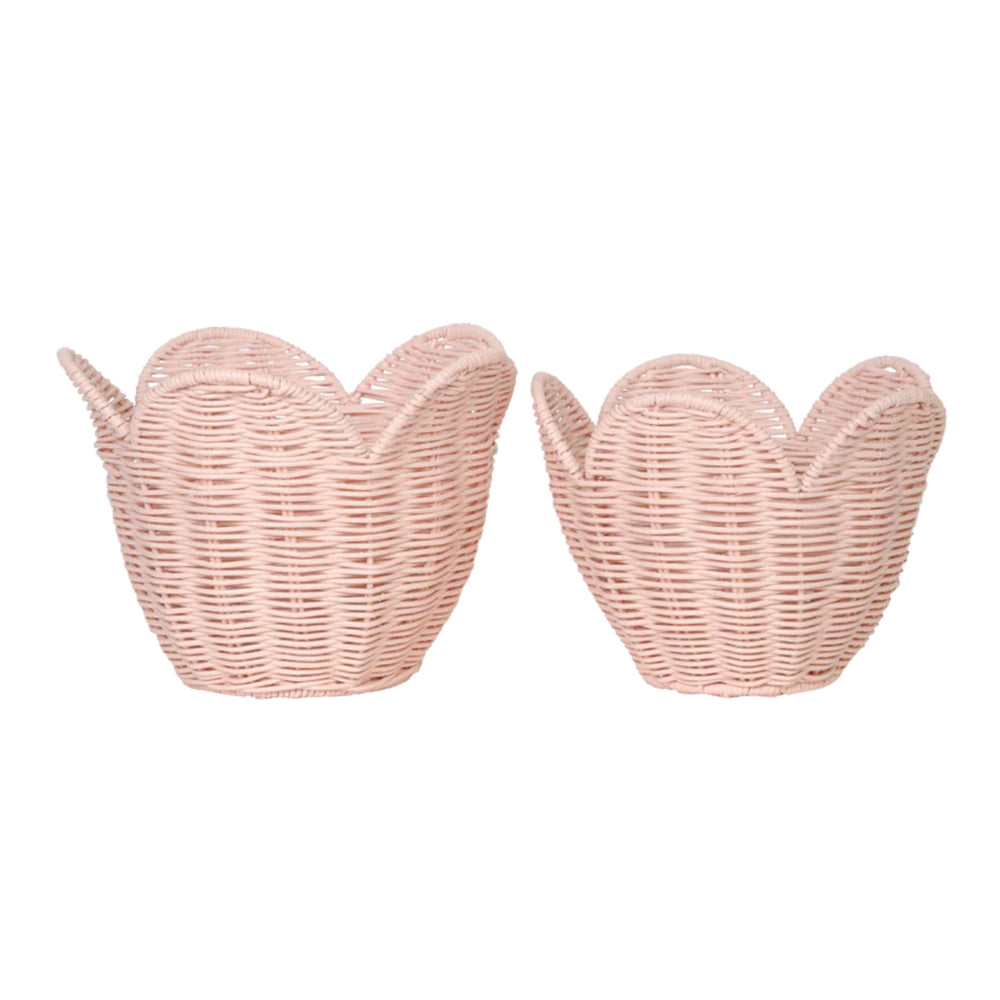 Blush Tulip Basket S/2