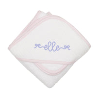 Pink Seersucker Hooded Towel Set