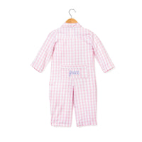 Pink Gingham Romper