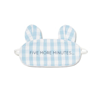 Blue Gingham Bear Eye Mask
