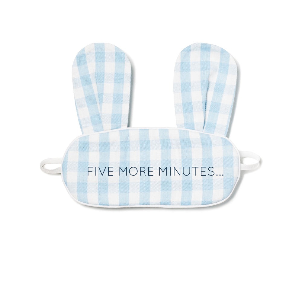 Blue Gingham Bunny Eye Mask