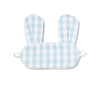 Blue Gingham Bunny Eye Mask