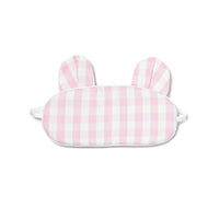 Pink Gingham Bear Eye Mask