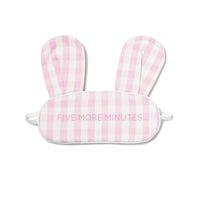 Pink Gingham Bunny Eye Mask
