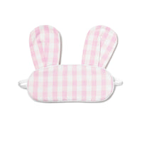 Pink Gingham Bunny Eye Mask