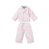 Doll Pink and White Gingham Two-Piece Pajamas
