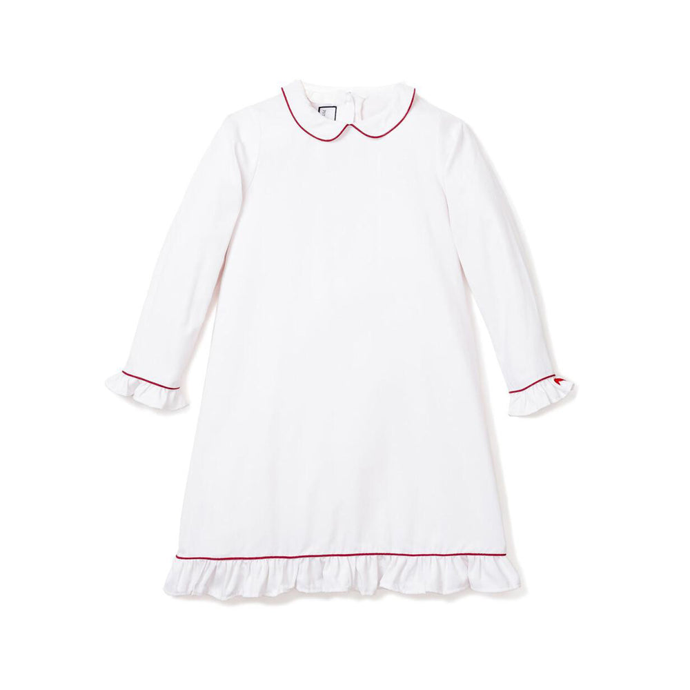 Sophia White with Red Piping Nightgown