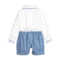 Blue Corduroy Short Set
