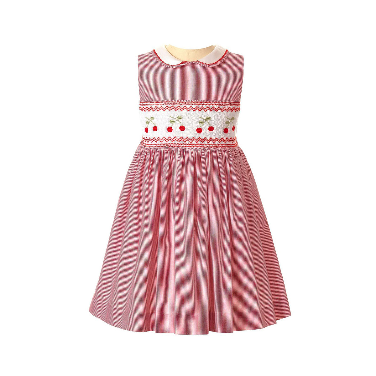 smocked valentines dress Rachel Riley Cherry Smocked Dress, 2T / Red
