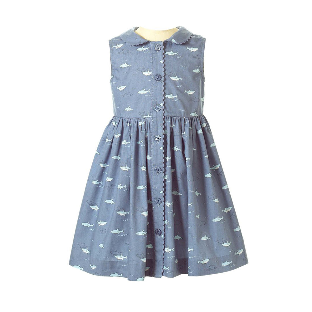 Shark Sleeveless Button-Front Dress