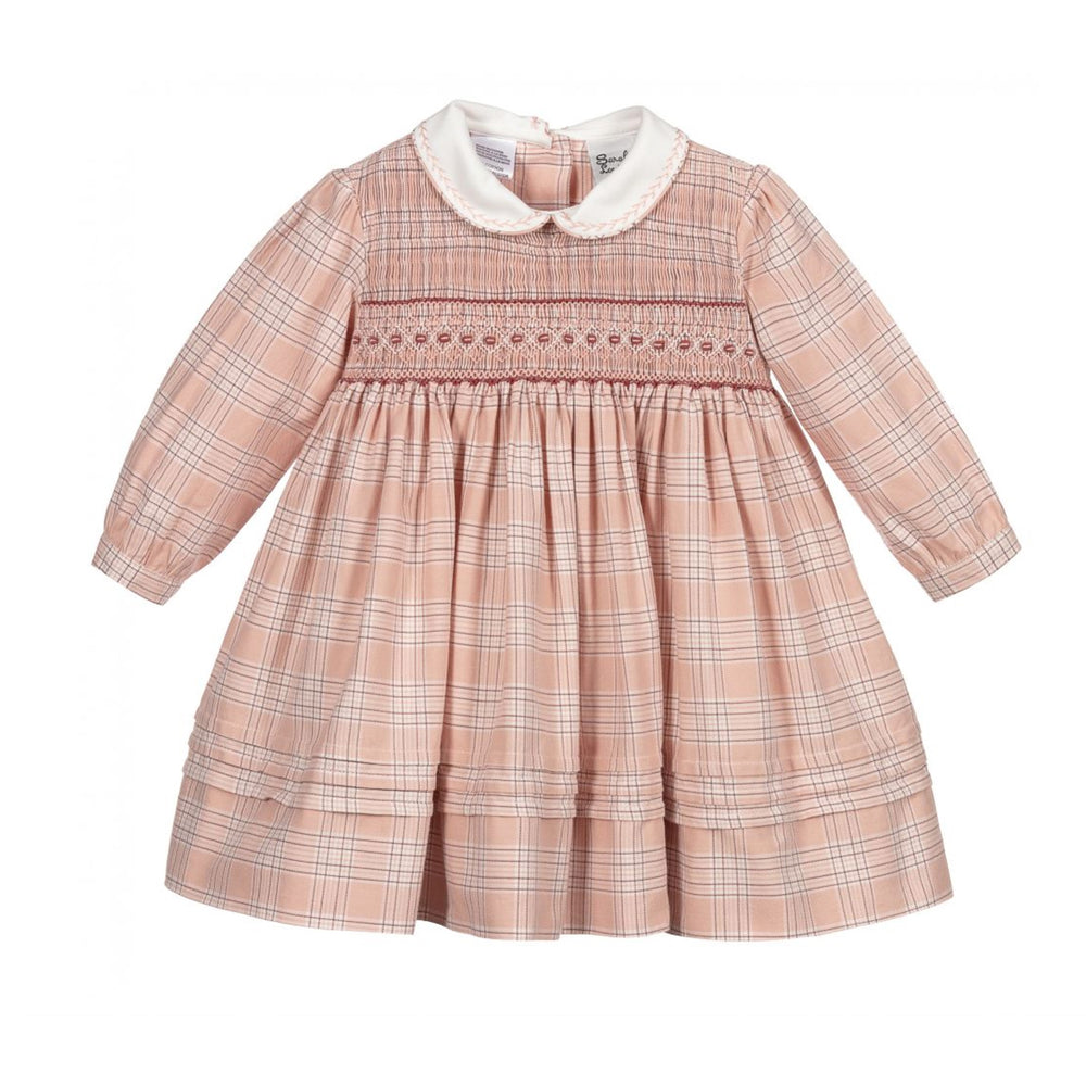 Rose Plaid Smocked Dress