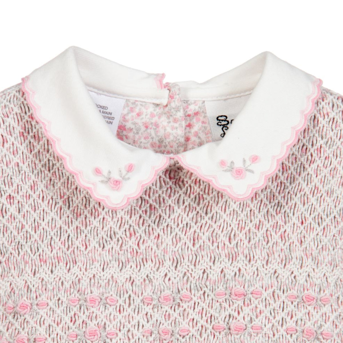 Tiny Pink Flowers Smocked Dress