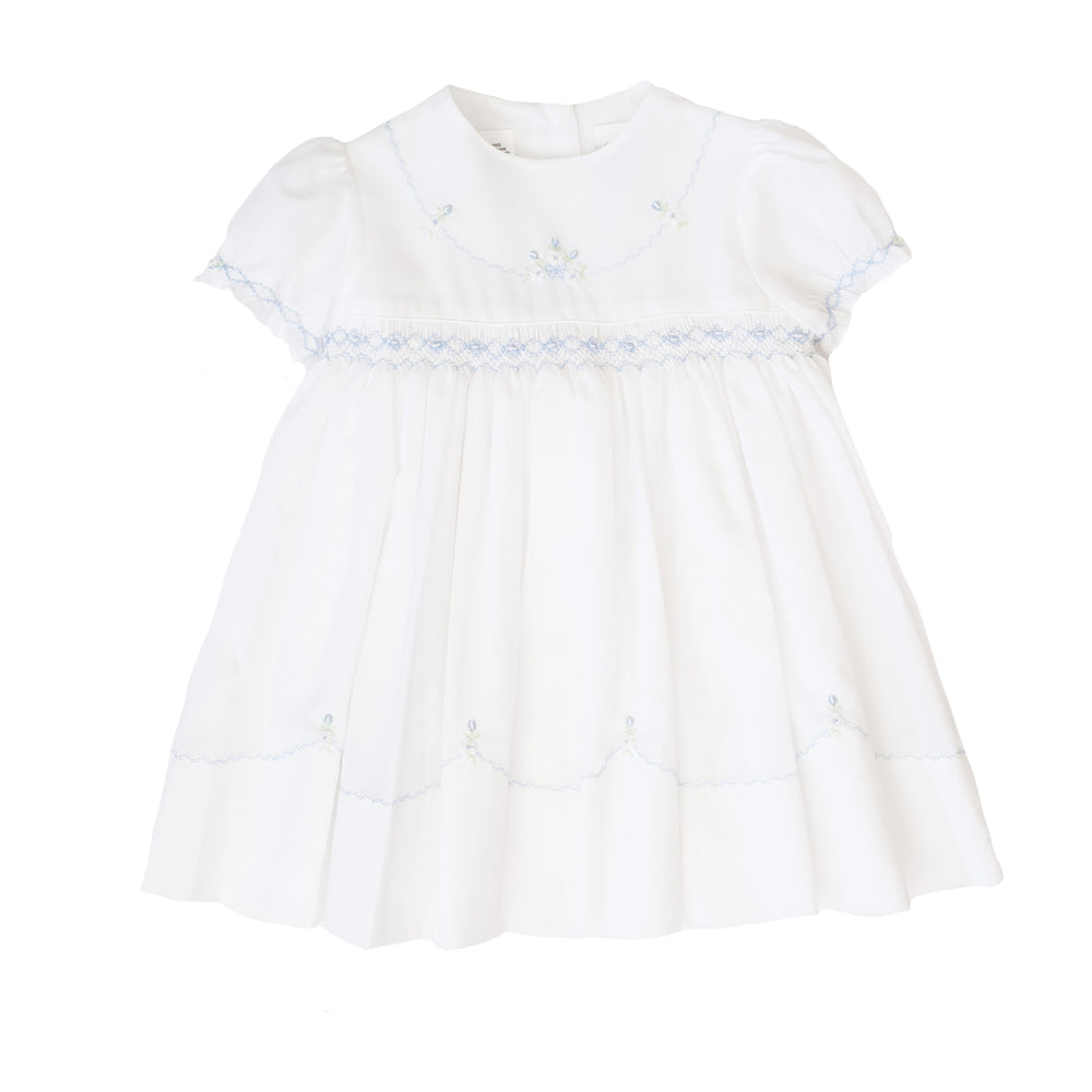 Angel White Blue Stitching