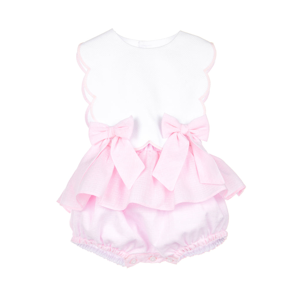 Pink Sherbet Scallop Overall