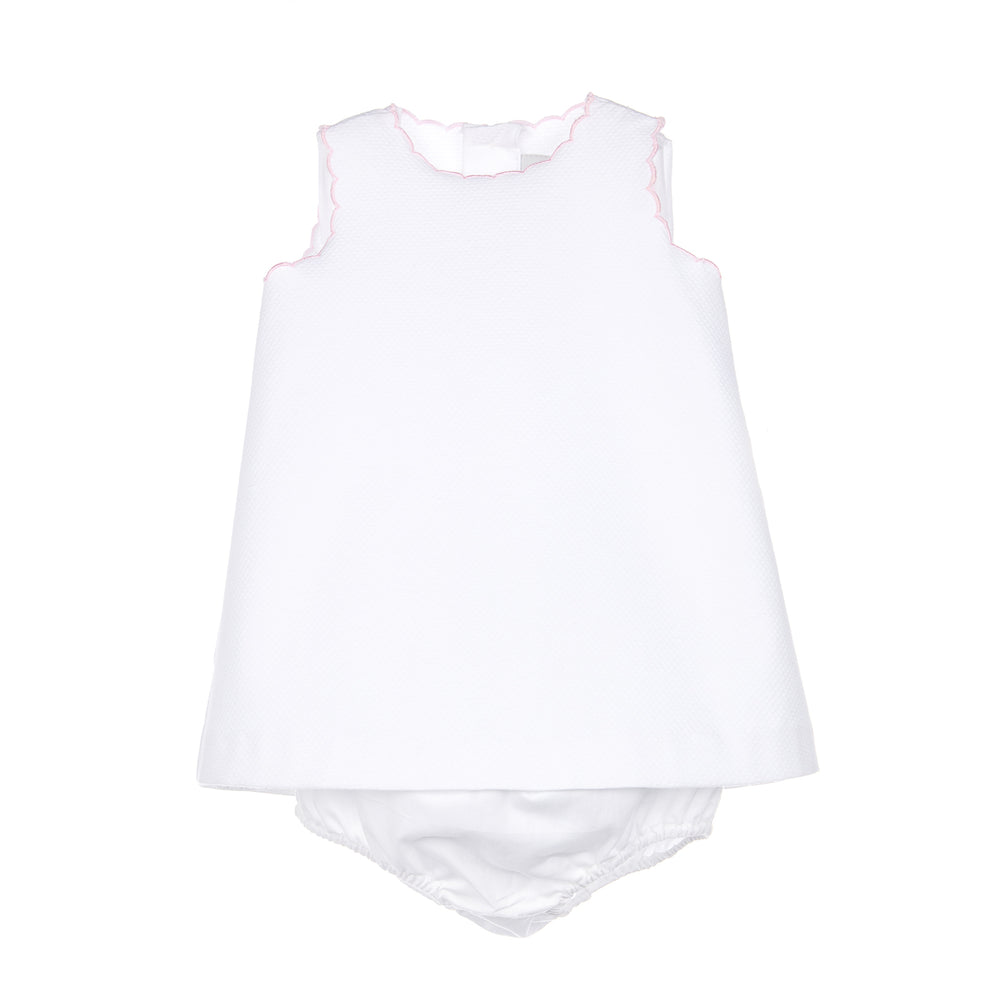 Scallop Stroll Pink Dress