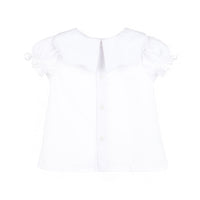 White Scallop Collar Blouse