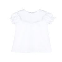 White Scallop Collar Blouse
