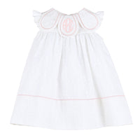 Classic Petal Embossed Dress in Pink